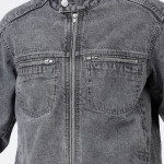 Men Grey Solid Jacket