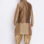 Men Multicoloured Self Design Kurta with Harem Pants