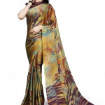 Printed, Floral Print Daily Wear Chiffon, Chiffon Saree